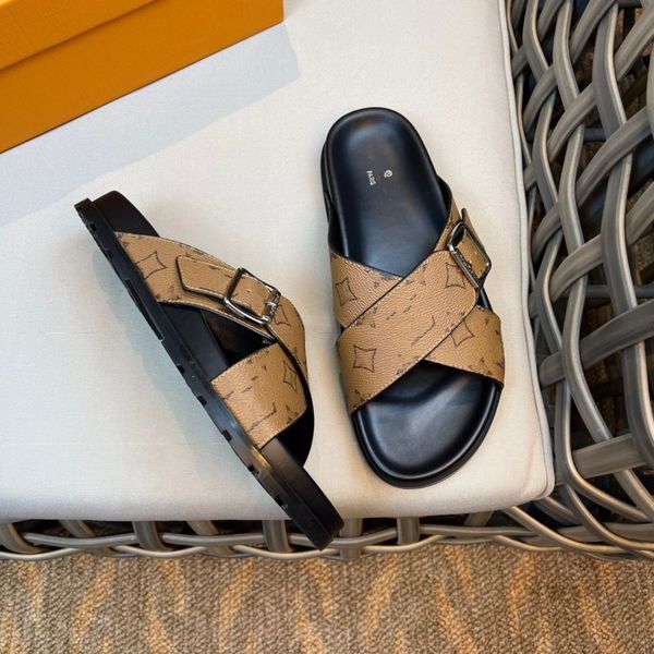 

30model 2023 summer designer men's slides luxurious brand men slippers orginal sandals women beach casual shoes eva flip-flops man beac, Black