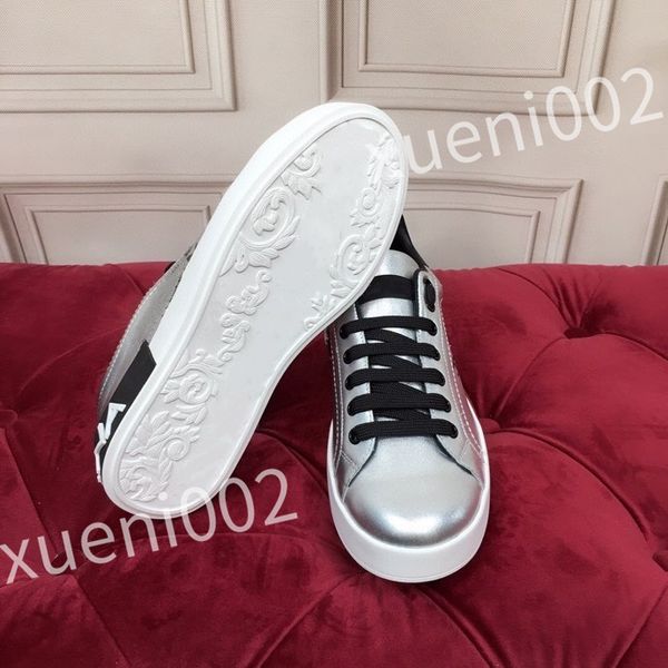 

new luxurys designer sneakers men and women casual shoes fashion white genuine leather flat sports skate shoes, Black