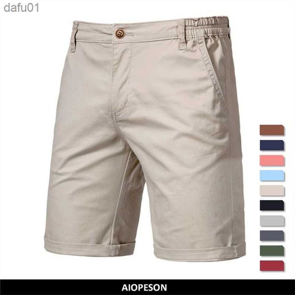 

summer cotton solid shorts men casual business social elastic waist men shorts 10 colors beach shorts l230520, White;black