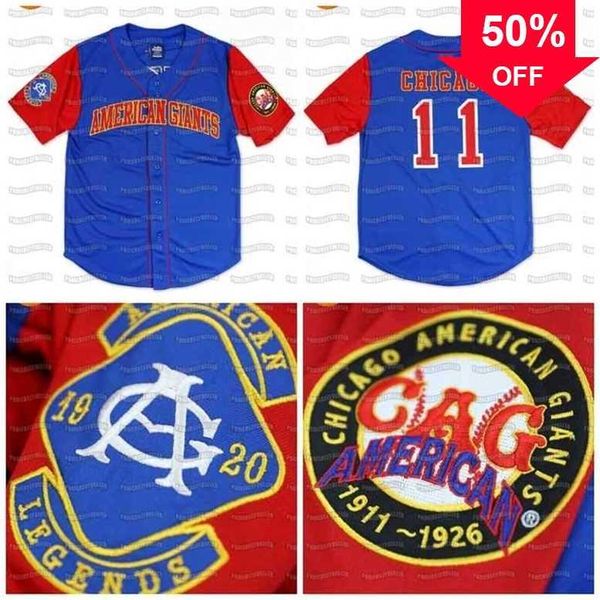 

xflsp glac202 chicago american g. custom nlbm negro leagues baseball jersey stiched name stiched number fast shipping high quality, Black