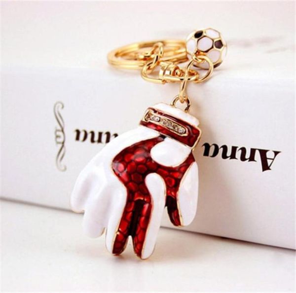 

2022 world cup gifts creative goalkeeper gloves keychains fashion key chains ring keyrings car pendant key holder trinket3757529, Silver