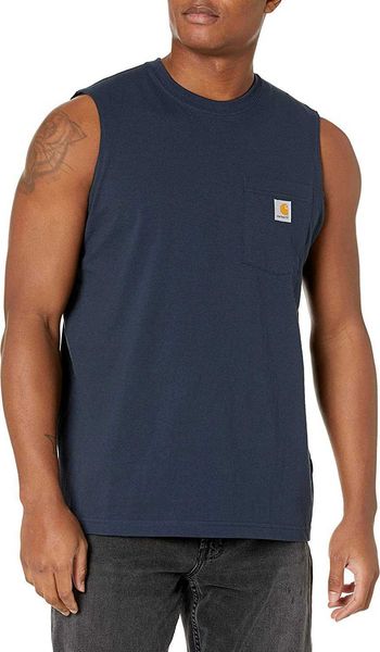 

mens t shirt summer fashion for man carharts men's big tall relaxed fit heavyweight sleeveless pocket t-shirt, White;black