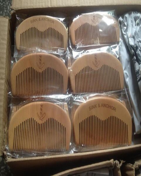 

custom private label brand your logo customized combs laser engraved logo wood comb beard comb wooden hair comb mens grooming busi4021196, Silver