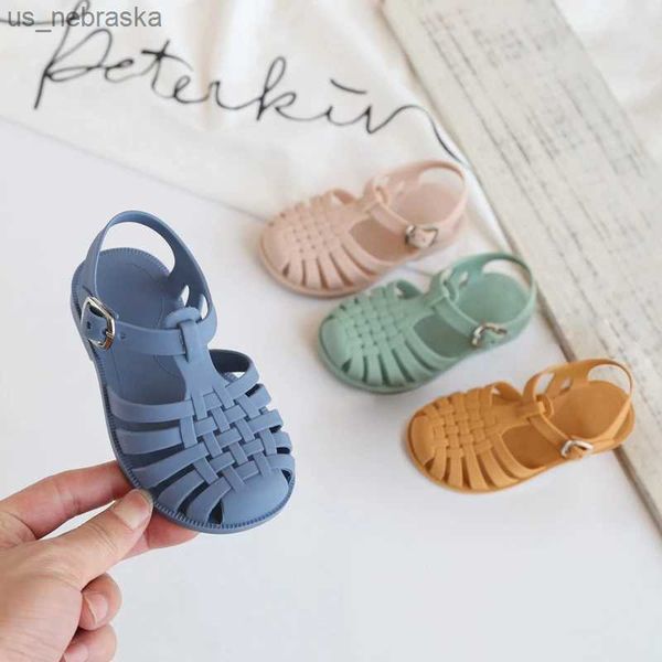 

summer children sandals baby girls toddler soft nonslip princess shoes kids candy jelly beach shoes boys casual roman slippers l230518