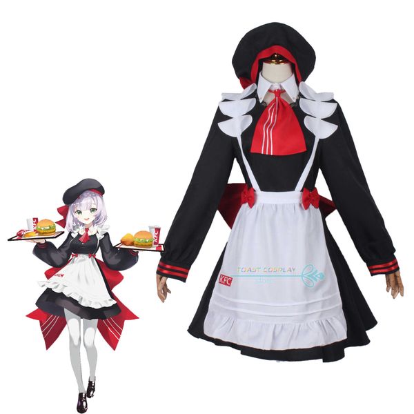 

anime costumes game genshin impact cosplay halloween cosplay genshin impact noellediluc come cosplay halloween apron dress z0602, Black