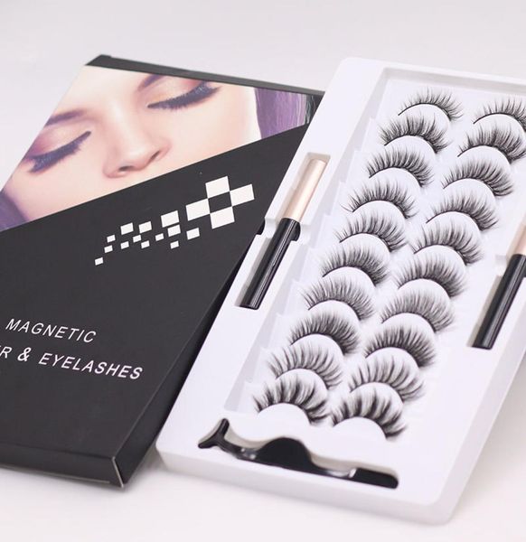 

magnetic eyelashes magnetic liquid eyeliner kit with tweezers 10 pairs upgraded 5d magnetic false lashes natural reusable no glue 1789587