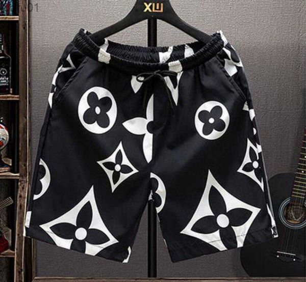 

fashion mens shorts quick drying swimwear printing 2023 summer board beach pants men swim short size m-5xl l230520, White;black