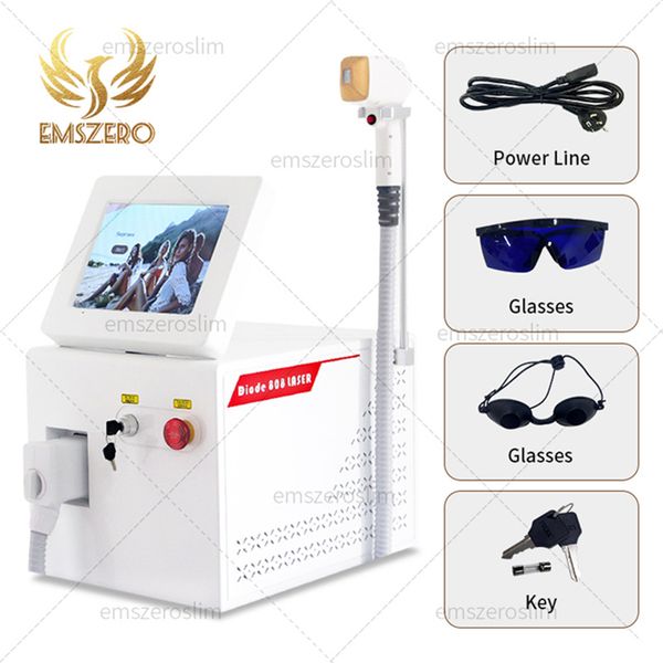 

new 2024 other beauty equipment 808nm diode laser hair removal machine sapphire contact cooling head painless laser 755 808 1064 epilator