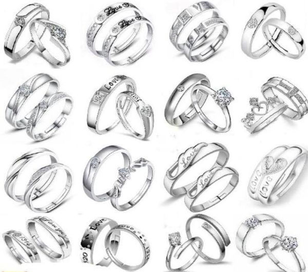 

engagementwedding 925 sterling silver ring heart women jewelry cross mens couple rings moq 30 pcs9400744