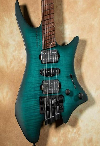 

boden fusion 6 neck through trans teal electric guitar0129611629