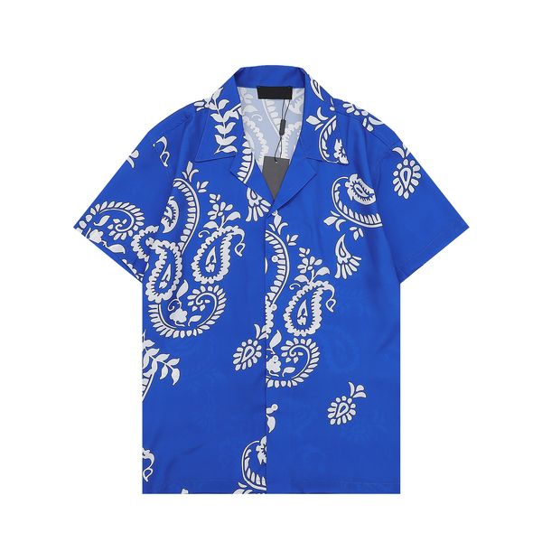 

2023 designer fashion variant small flower print shirt men's casual men and women loose lapels short sleeve luxury men polo shirt t-shi, White;black