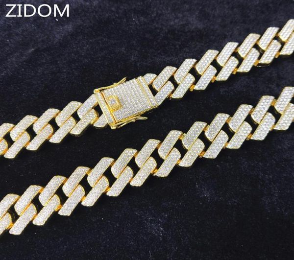 

men hip hop chain necklace 20mm width rhombus cuban chains iced out bling necklace hiphop fashion jewelry gift4379812, Silver