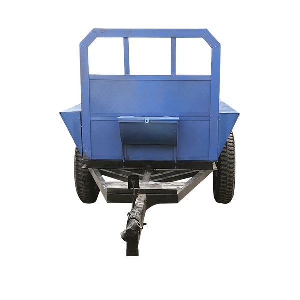 

farm tractor with tractor rear carriage to dump grain rear wagon