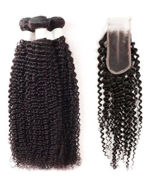 

ishow brazilian human hair bundles kinky curly 3pcs with 24 closure natural black whole for women all ages 828inch1000280