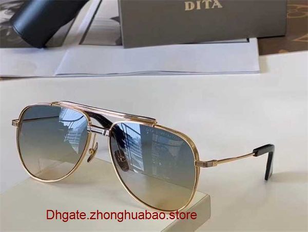 

factory wholesale dita sunglasses online shop men's and women's metal sunglasses black full frame symeta type 404 with gift box, White;black
