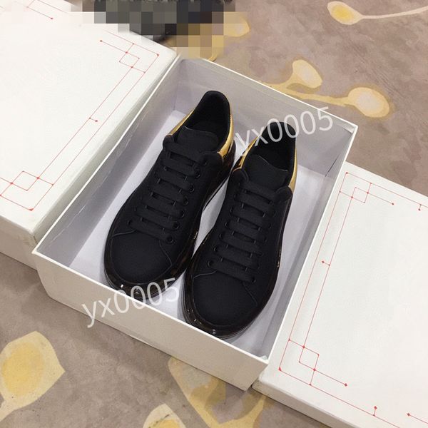 

2023designer flat sneaker casual shoes leather white letter overlays fashion platform womens mens sneakers, Black
