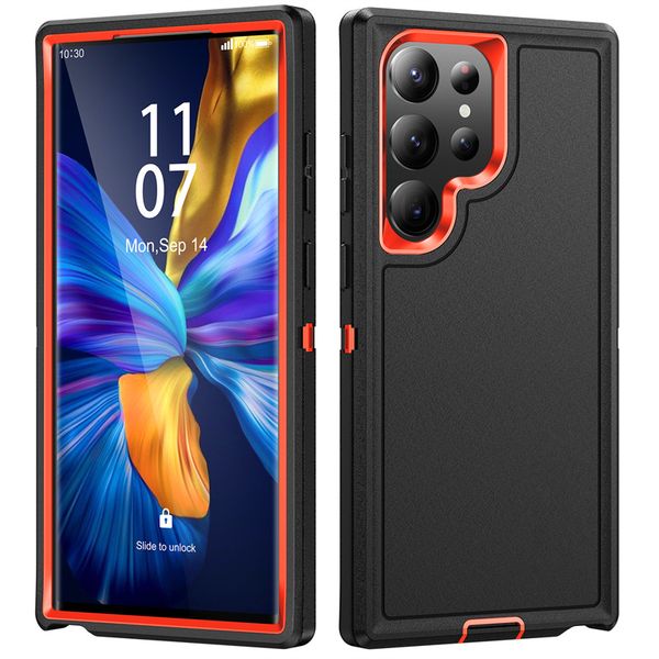 

armor 3 in 1 design phone cases for samsung s23 s22 plus ultra a54 a14 a04s a13 a53 heavy duty full protective cellphone case back cover