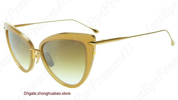 

original luxury dita sunglasses online store heartbreaker 2023027-c-brn-gld-56-z light brown crystal -18k gold 56mm with gift box, White;black