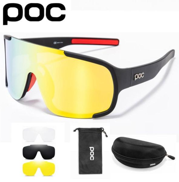 

poc crave men women mountain bicycle mtb cycle eyewear 4 lenses set cycling glasses bike sport sun glasses5512312, White;black
