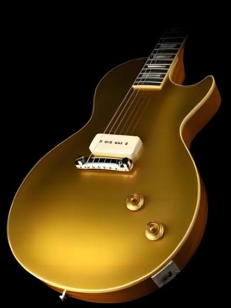 

new gold standard electric guitar solid body flame mahogany fretboard yellow pickup truck