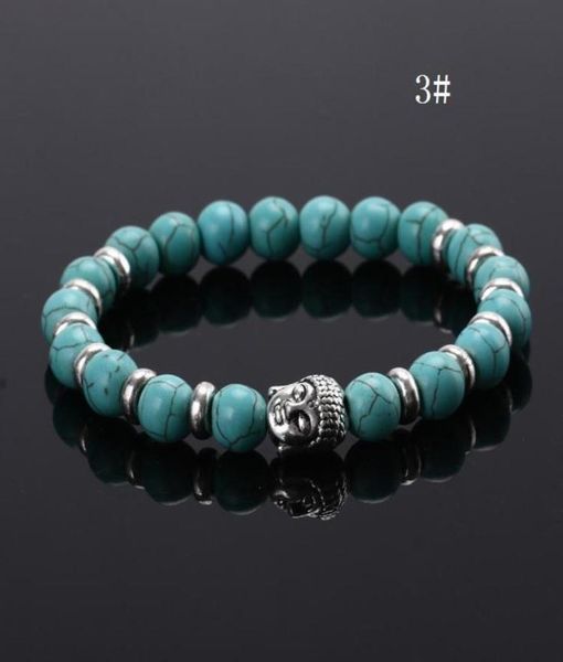 

2016 black lava stone bead buddha bracelets for women and men jewelry natural stone bracelets bangles pulseras 11color mix b0338800987