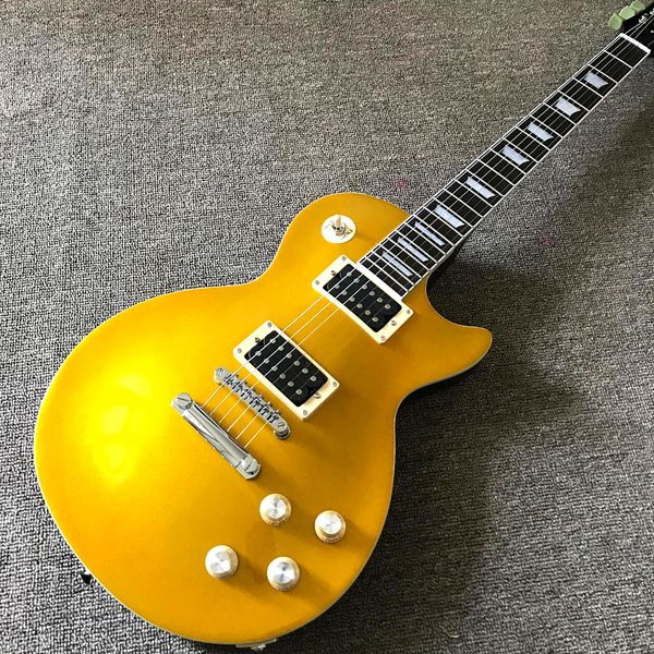 

custom shop, lp standard gold electric guitar, guitar, rosewood fingerboard, ing
