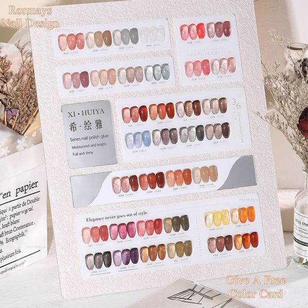 

rormays 36 color gel nail polish set new fashion ice transparent jelly color varnish gel uv led immersion translucent nail art design nail s