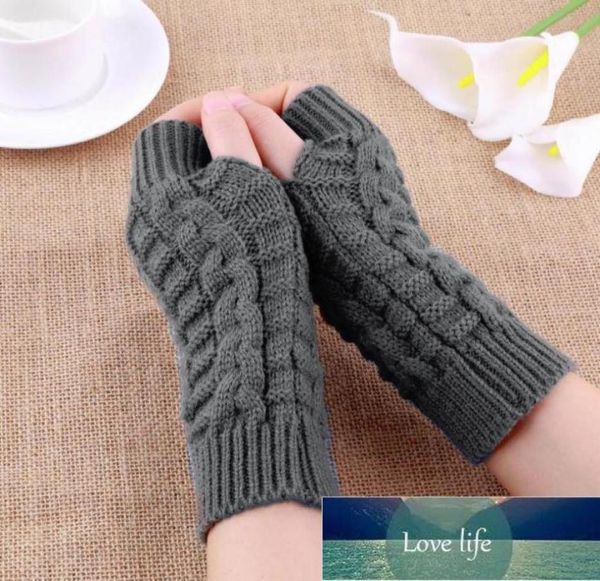

knitted long hand finger glove winter warm wool fingerless gloves harf finger gloves for women girl men factory 4591602, Blue;gray
