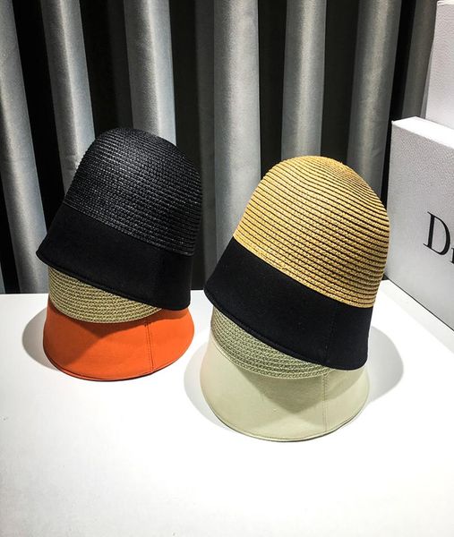 

straw hat lady small bucket hat womens sun protector 2020 fashion sun protection caps for women bucket hats women craisy6607507, Blue;gray