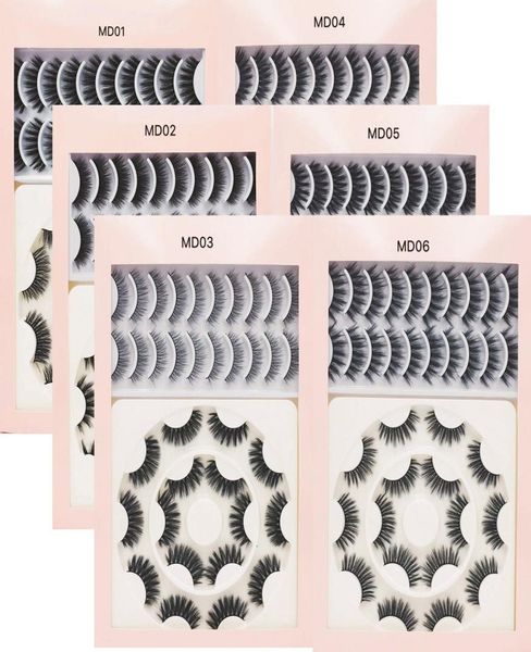 

new 18 pairs multi pack makeup natural 3d volume mink false eyelashes curl cross long thick mink lashes soft handmade eye extensio9629850