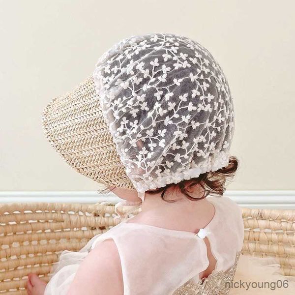 

hair accessories baby hat cute flower newborn infant up palace cap summer girl sun hats, Slivery;white