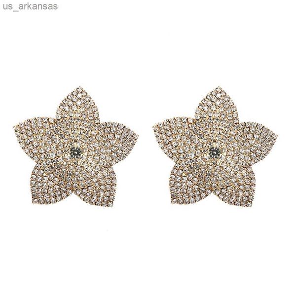 

fashion 1 pair rhinestone decor nipple cover reusable women self adhesive nipple pasties silicone bra nipple accessories l230523