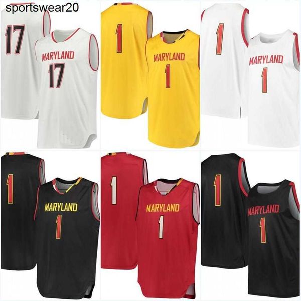

custom maryland terrapins #25 jalen smith #2 aaron wiggins #1 anthony cowan jr #5 eric ayala #11 darryl morsell #24 donta scott college 230f, Black;red