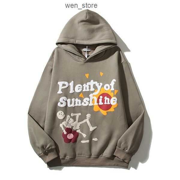 

men's hoodies broken planet letter print hoodie harajuku retro high street loose pullover oversized sweatshirt 3d foaming y2k 11 c7r4, Black