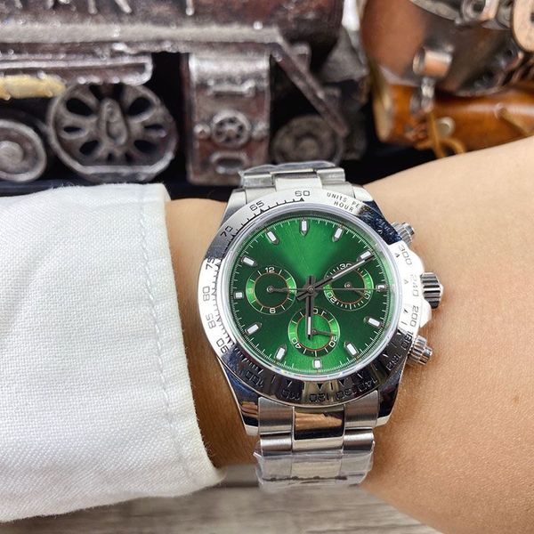 

luxury mens watches 41mm fashion green dial designer watch automatic movement mechanical wristwatches casual business wristwatch, Slivery;brown