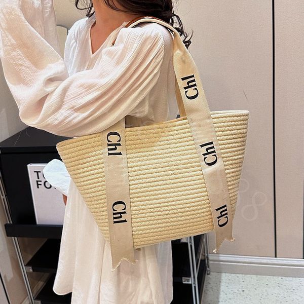 

luxury designer beach bags ch brand the tote straw bag women's vacation summer travel beach bags clutch crossbody fashion beach handbag