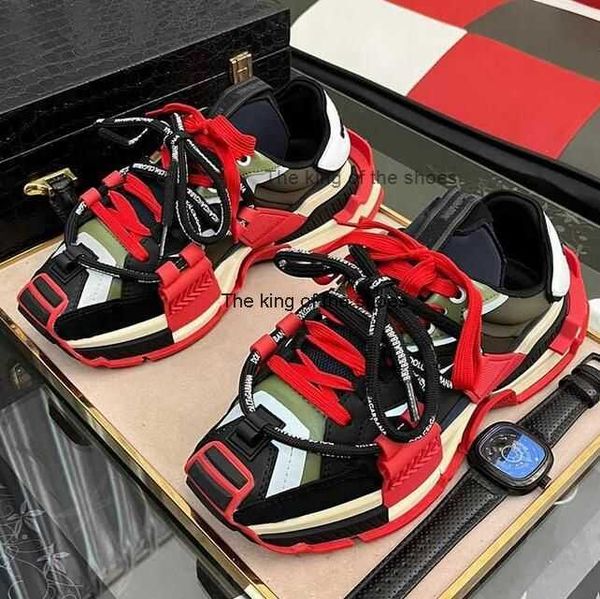 

designer with box brand dg casual shoes sneakers classic dad shoes 5862 fashion atmosphere outdoor street letters pure black non-slip tpu ou