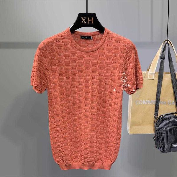 

short sleeve new knitting tshirt men slim streetwear color contrast t shirt men tee shirt homme social club outfits tshirt hhfg, White;black