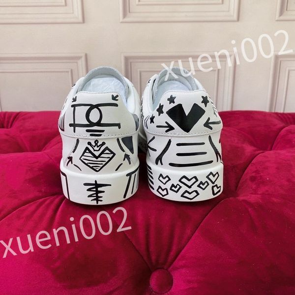 

r sneakers men and women casual shoes fashion white genuine leather flat sports skate shoes, Black