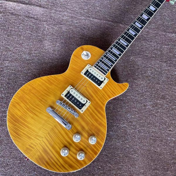 

custom standard electric guitar tiger flame maple rosewood fingerboard mahogany body