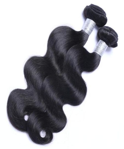 

unprocessed can be dyed malaysian body wave full head hair weaves natural color human virgin remy hair extensions38818931519112, Black