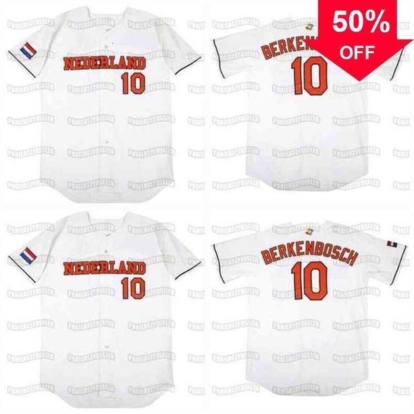 

xflsp glac202 10 kenny berkenbosch netherlands team 2006 world classic baseball jersey custom any number and name all stitched, Black