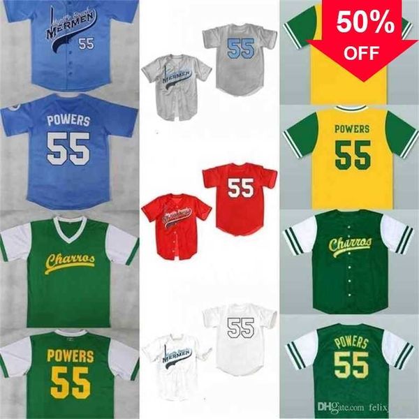 

xflsp glac202 55 kenny powers myrtle beach mermen charros custom jersey bad news bears #12 tanner boyle kelly leak movie 1976 chico's b, Black