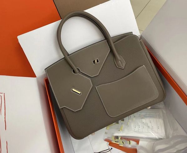 

30cm limited edition totes est quality brand handbag fully handmade italy togo swift naturelle leather designer bag wholesale price wax line