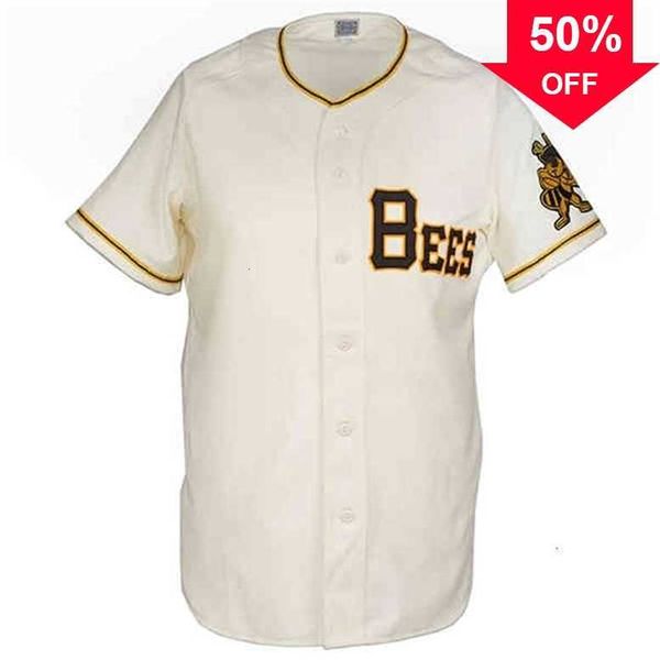 

xflsp glaa3740 salt lake bees 1959 home jersey 100% stitched embroidery vintage baseball jerseys custom any name any number, Black