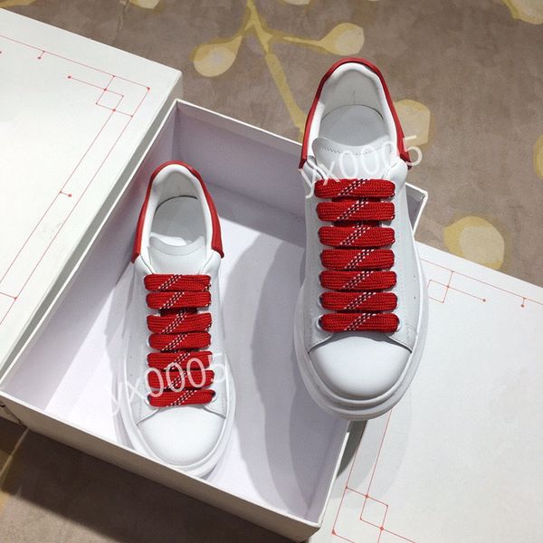 

new brand designer flat sneaker casual shoes leather white letter overlays fashion platform mens women sneakers2023, Black