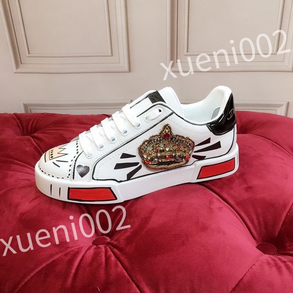 

2023 designer men causal shoes fashion woman leather lace up platform sole sneakers white black mens womens