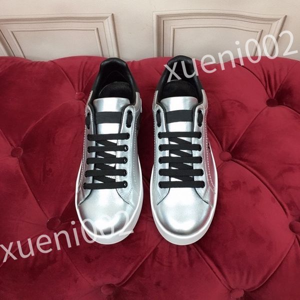 

new luxurys designer sneakers men and women casual shoes fashion white genuine leather flat sports skate shoes, Black