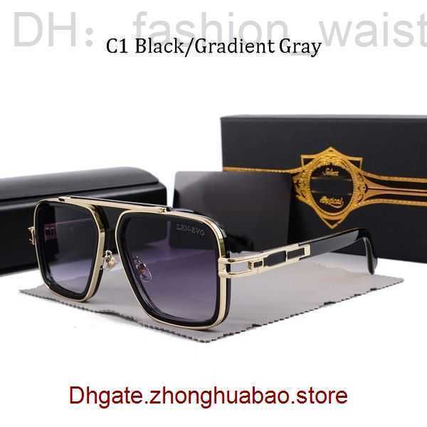

sunglasses men vintage pilot square women's sun glasses fashion designer shades luxury golden frame uv400 gradient lxn-evo dita 11, White;black