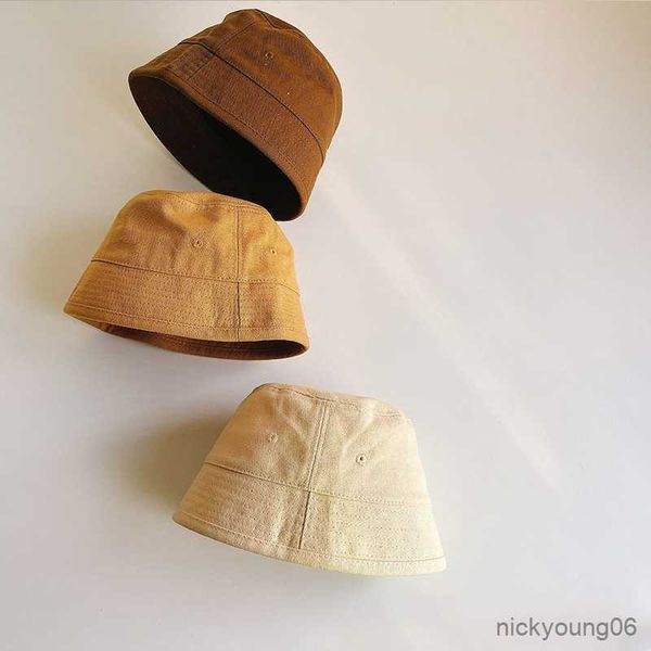 

hair accessories summer autumn baby hat solid color kids bucket outdoor windproof children boys girls fisherman cap, Slivery;white